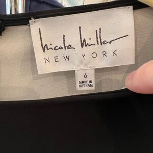 Nicole Miller Size 6 Cocktail Dress Black/White